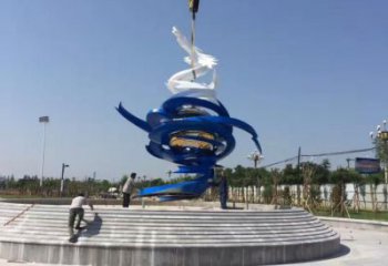 創(chuàng)意龍卷風雕塑廠家 抽象小品 公園不銹鋼龍卷風雕塑廠