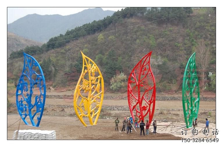 異形樹葉子雕塑廠家 現(xiàn)代公園小品  廣場(chǎng)不銹鋼樹葉子雕塑廠