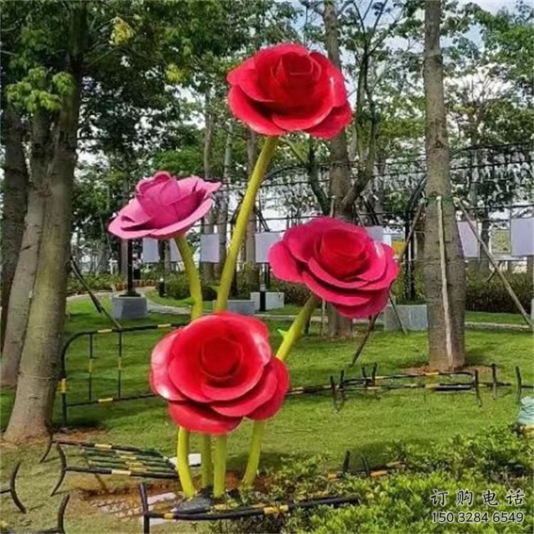 異形月季雕塑廠家 現(xiàn)代公園小品 廣場不銹鋼月季雕塑廠
