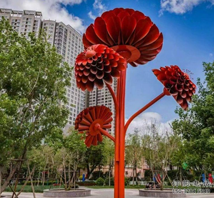 創(chuàng)意花瓣雕塑廠家 烤漆小品 公園不銹鋼花瓣雕塑廠