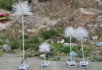 創(chuàng)意蒲公英雕塑廠家 現代小品 公園不銹鋼蒲公英雕塑廠