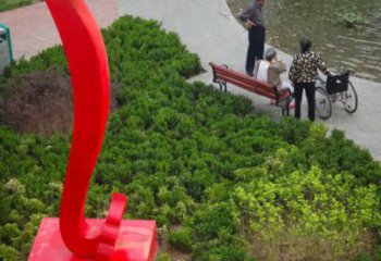 烤漆如意雕塑廠家 戶外廣場(chǎng)小品 創(chuàng)意不銹鋼如意雕塑制作