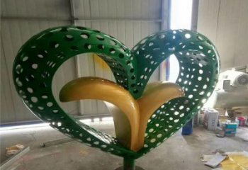鏤空心形雕塑廠(chǎng)家 園林小品 大型不銹鋼心形雕塑廠(chǎng)