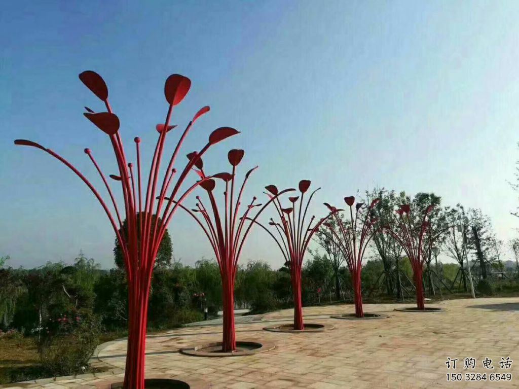 幾何大樹雕塑廠家 公園小品 廣場(chǎng)不銹鋼大樹雕塑廠
