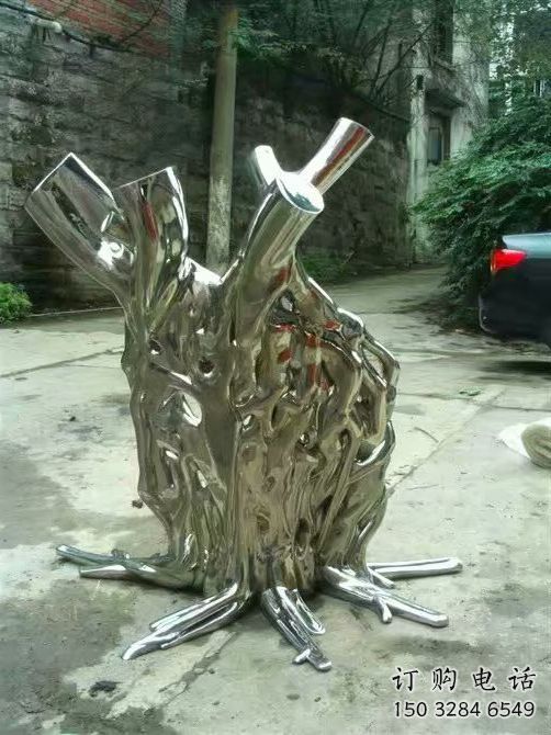 幾何樹(shù)墩雕塑廠家 歐式小品 大型不銹鋼樹(shù)墩雕塑報(bào)價(jià)