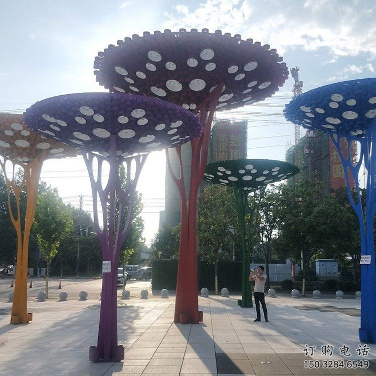 鏤空樹(shù)冠雕塑廠(chǎng)家 園林小品 烤漆拉絲不銹鋼樹(shù)冠雕塑廠(chǎng)