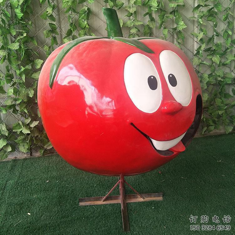 創(chuàng)意番茄雕塑廠家 彩繪小品 公園番茄雕塑廠