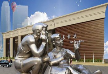 抽象學(xué)生雕塑廠(chǎng)家 校園教育小品  戶(hù)外不銹鋼學(xué)生雕塑定做