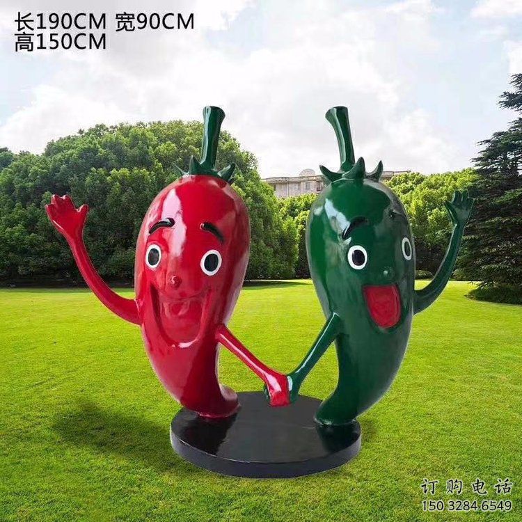 歐式辣椒雕塑廠家 抽象擺件  廣場(chǎng)不銹鋼辣椒雕塑廠