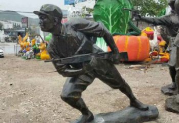 烤漆士兵雕塑廠(chǎng)家  黨建小品  仿古士兵雕塑價(jià)格