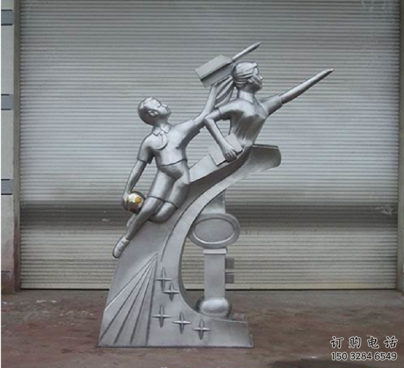 現(xiàn)代校園人物雕塑廠家 大型騰飛擺件 戶外校園人物雕塑廠