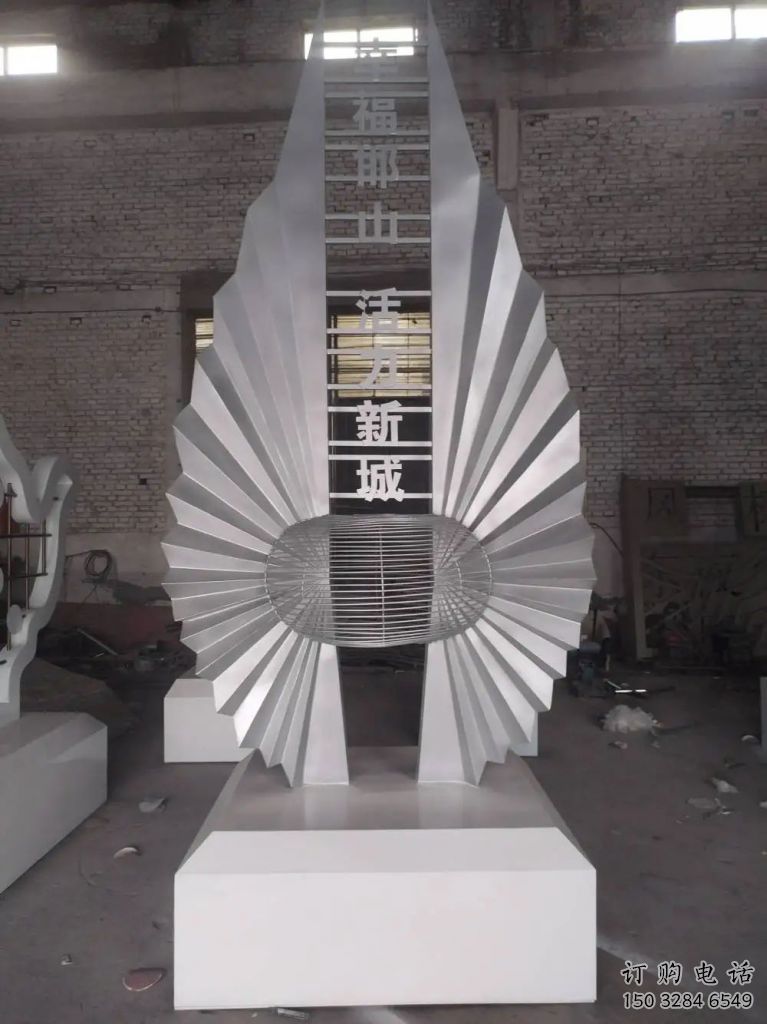 戶外地標(biāo)雕塑廠家 噴漆小品  創(chuàng)意不銹鋼地標(biāo)雕塑擺件