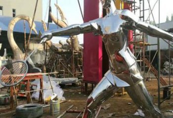 體育運(yùn)動(dòng)人物雕塑廠(chǎng)家 女孩跑步不銹鋼雕塑制作