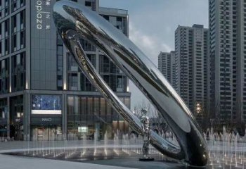 噴泉雕塑廠，圓環(huán)噴泉雕塑，不銹鋼圓環(huán)噴泉雕塑廠家