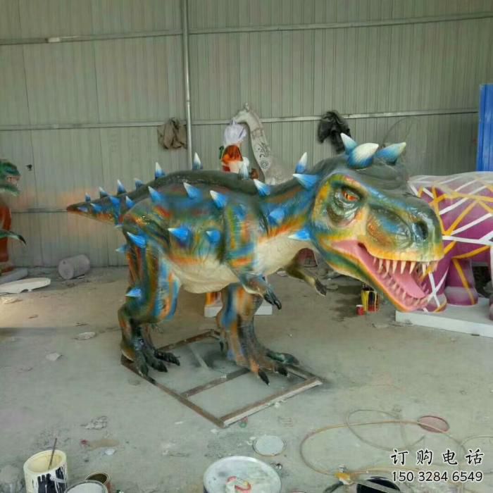 廣場(chǎng)恐龍雕塑構(gòu)件 公園仿真雕塑 抽象主題擺件