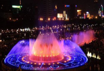 定制噴泉雕塑，燈光數控效果，公園廣場大型雕塑