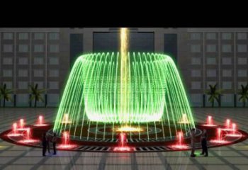 噴泉雕塑效果圖，燈光數(shù)控效果，公園噴泉雕塑制造商