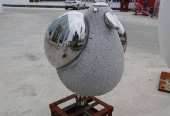 石嘴山操場(chǎng)鳥類雕塑，公園主題，鏡面工藝
