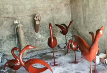 遼寧景區(qū)鳥類雕塑，噴水造型，剪影工藝
