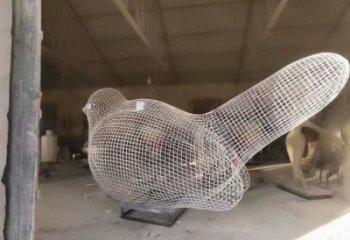 江西庭院鳥(niǎo)類(lèi)雕塑，動(dòng)物小品，網(wǎng)格工藝
