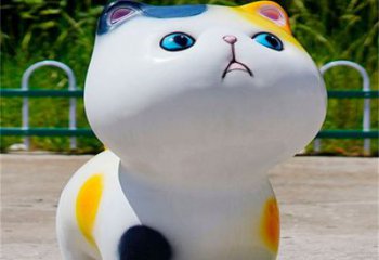 制作城市貓咪雕塑，網(wǎng)格體育雕塑，古銅效果
