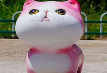 公園貓咪雕塑廠家，噴砂發(fā)光雕塑，鑄銅工藝