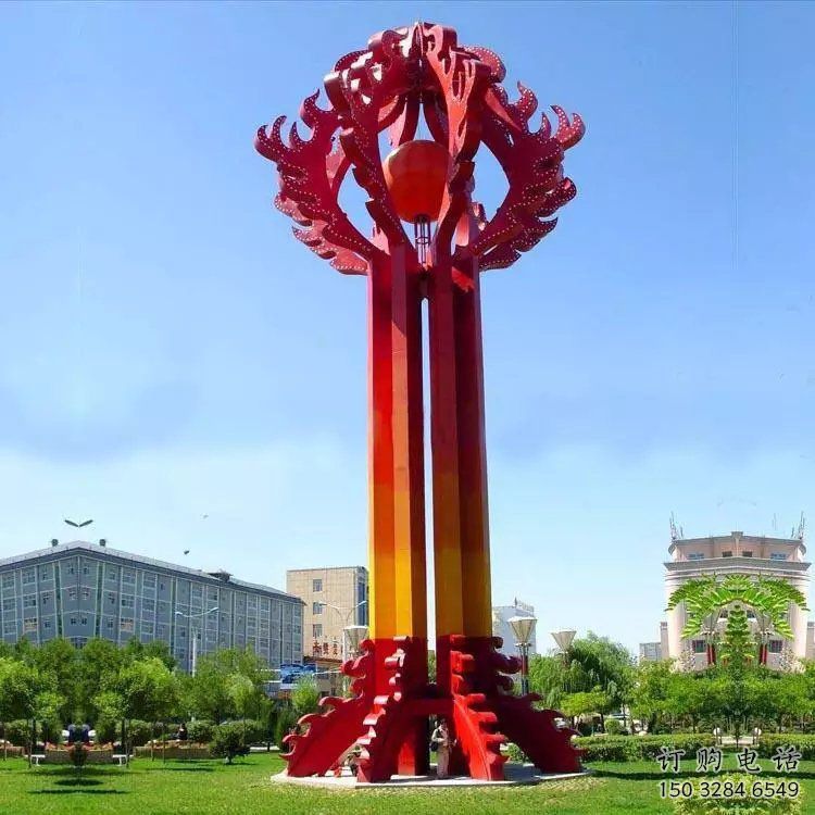 加工街道精神堡壘雕塑 現(xiàn)代景觀標(biāo)牌雕塑 彩繪標(biāo)識雕塑
