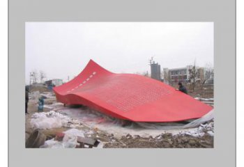 訂購小區(qū)紅旗雕塑廠，拉絲黨建雕塑，抽象效果