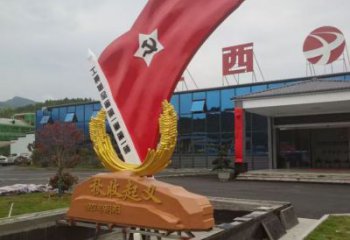 黨徽雕塑生產(chǎn)廠家，革命黨建雕塑，黨建擺件