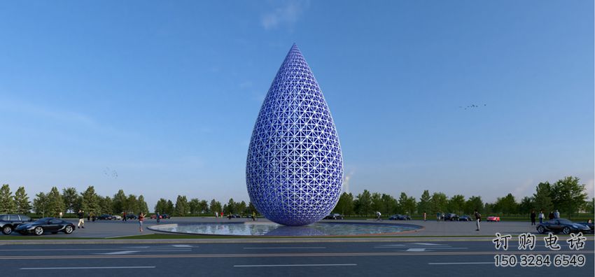大型商場(chǎng)水珠雕塑廠家 仿真淚滴雕塑 鏡面雕塑