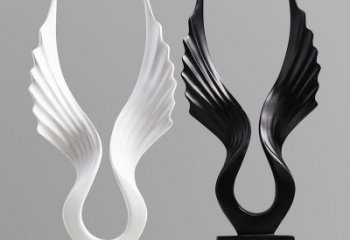 景區(qū)翅膀雕塑廠家制作，公園歐式雕塑，鐵藝材質(zhì)