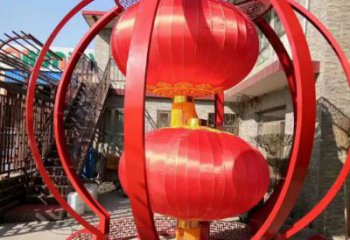 承接城市燈籠雕塑廠家，烤漆工藝雕塑，公園廣場擺件