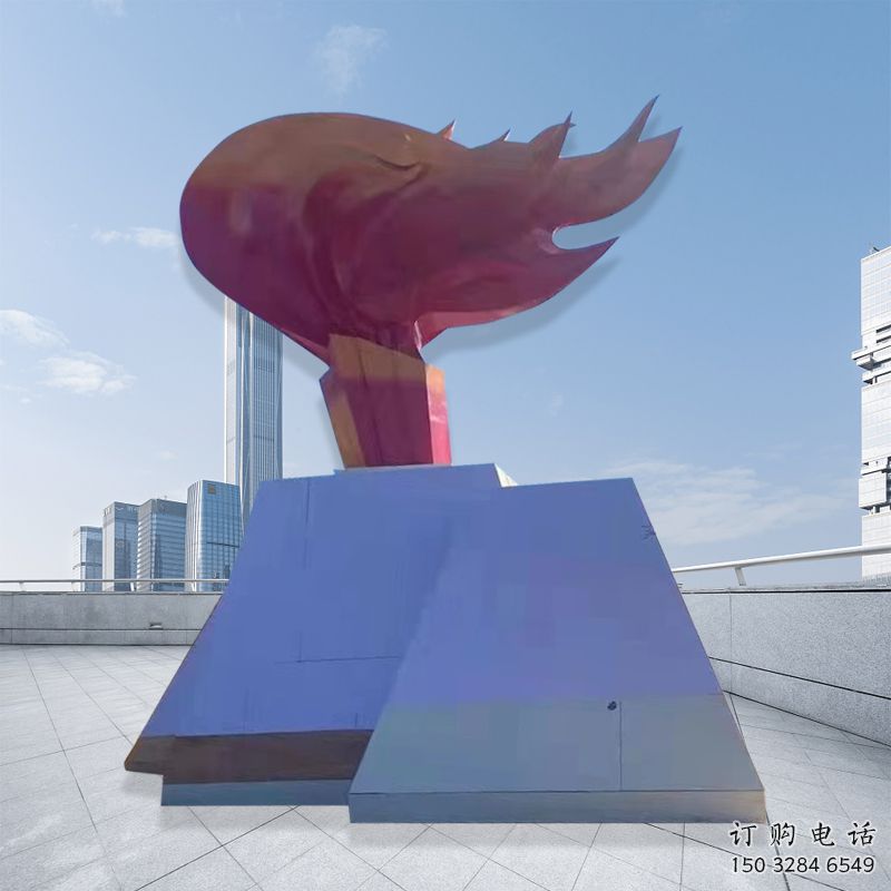 部隊(duì)火焰雕塑廠(chǎng)家 景觀美陳小品 噴漆雕塑