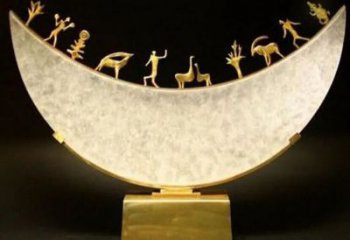 廣場月亮雕塑生產(chǎn)廠家，抽象水景雕塑，抽象效果