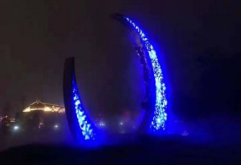 房地產(chǎn)月亮雕塑制作廠家，仿古景觀雕塑，噴砂制造