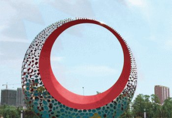 小區(qū)月亮雕塑加工商，拉絲景觀雕塑，抽象效果