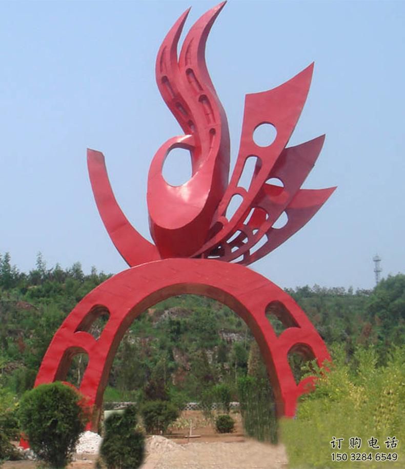 政府大門(mén)雕塑 仿真景觀雕塑 烤漆拱門(mén)雕塑生產(chǎn)廠家