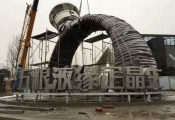 中式指環(huán)雕塑生產(chǎn)商 啞光標(biāo)識(shí)雕塑 游樂(lè)場(chǎng)戒指環(huán)雕塑效果圖