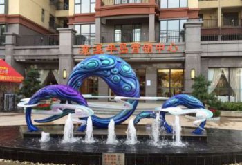 地產(chǎn)噴泉雕塑，程控設(shè)計，程控旱地噴泉雕塑