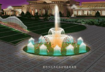 電影漂浮噴泉雕塑，水景藝術(shù)噴泉雕塑提供
