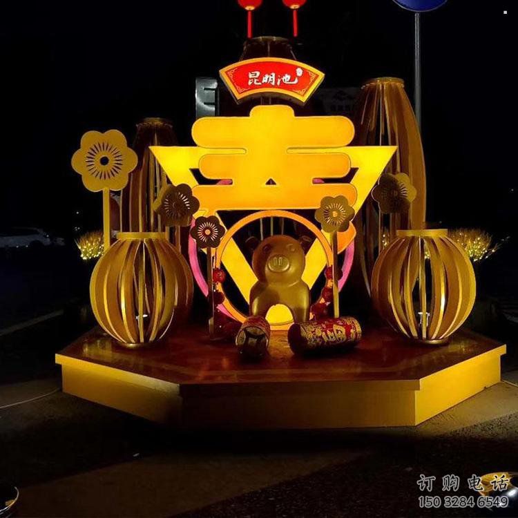 春字雕塑承接，城市裝飾，大型不銹鋼春字雕塑生產(chǎn)商