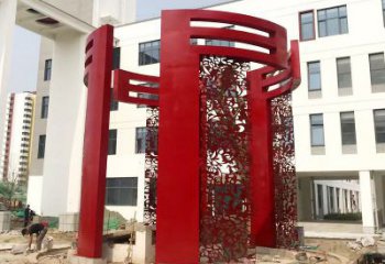 房地產(chǎn)大門(mén)雕塑，創(chuàng)意設(shè)計(jì)不銹鋼大門(mén)雕塑