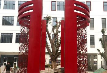 鏤空烤漆不銹鋼大門雕塑，拱門藝術(shù)結(jié)構(gòu)
