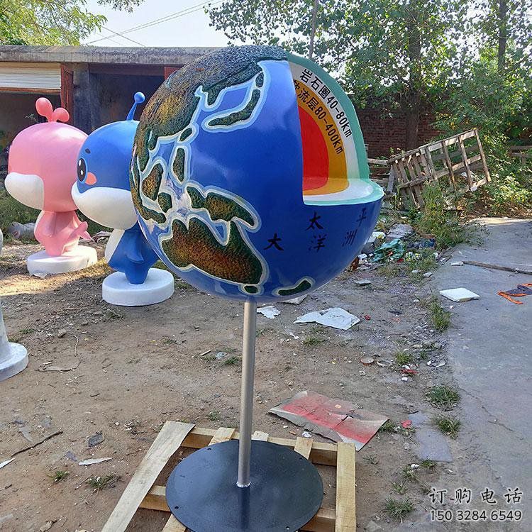 地球雕塑展品，街頭雕塑，不銹鋼地球雕塑供需