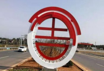 宣傳主題雕塑制作廠家，藝術(shù)形象標(biāo)識，地標(biāo)美陳雕塑