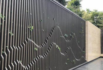 鏤空景墻雕塑，拉絲工藝不銹鋼雕塑