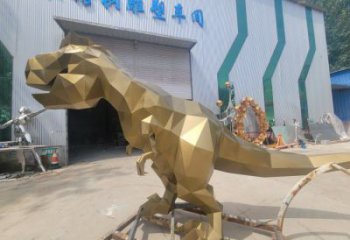 景觀恐龍雕塑優(yōu)選，陸地擺件，藝術(shù)幾何恐龍雕塑供應