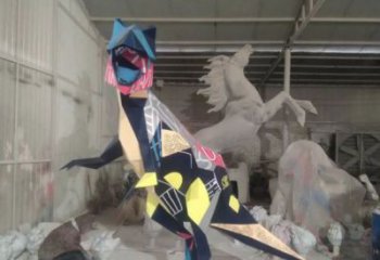 不銹鋼恐龍雕塑定價，街頭雕塑，烤漆恐龍雕塑廠家