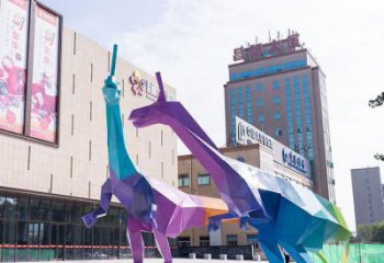 公共恐龍雕塑訂做，城市裝飾，景觀烤漆恐龍雕塑展品