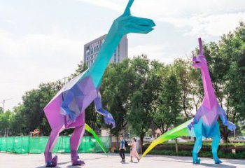 現(xiàn)代恐龍雕塑定制，中式工藝，景觀烤漆恐龍雕塑造型